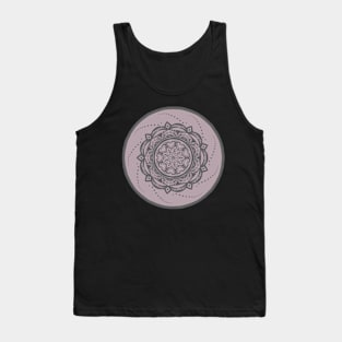 Swirl Pink and Gray Mandala Tank Top